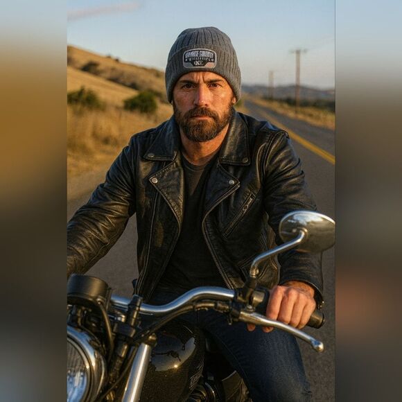 Vtg Orange County Choppers Grey Beanie One Size Fits Most Y2K Retro Lightweight - Picture 1 of 7